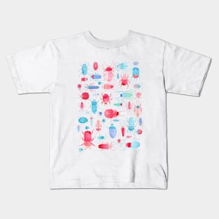 Watercolor Beetles and Bugs Kids T-Shirt